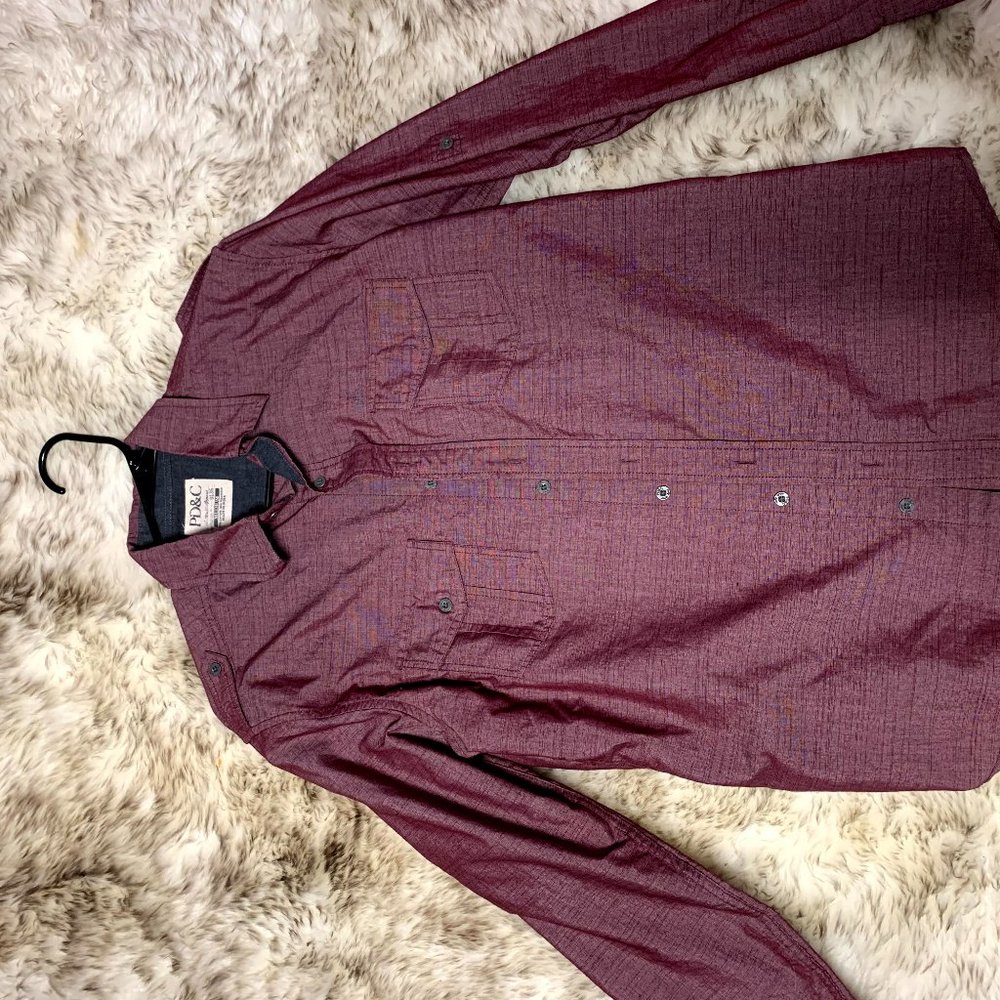 Maroon casual button Shirt